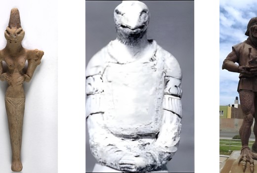 Hidden in Time: Fossil Footprints, Reptilian Legends, and the UAP Connection